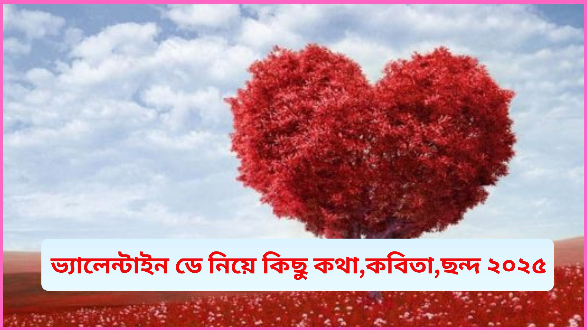 ভ্যালেন্টাইন ডে নিয়ে কিছু কথা,কবিতা,ছন্দ ২০২৫